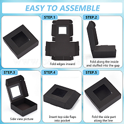 Paper Candy Storage Box&nbsp;CON-WH0084-96A-01