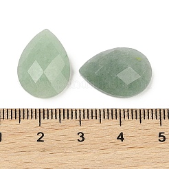 天然石グリーンアベンチュリンカボション  ティアドロップ  多面カット  18x13x5mm&nbsp;G-C146-04H