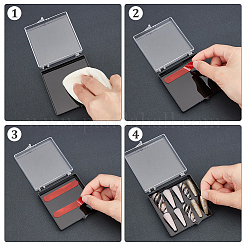 21pcs Transparent Plastics Hand-wearing Armor Storage Case&nbsp;CON-GL0001-05
