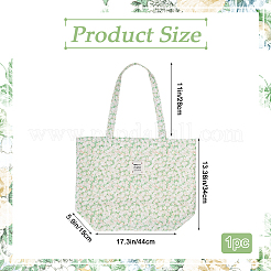 Flower Printed Canvas Women's Tote Bags&nbsp;ABAG-WH20005-06