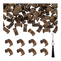 120Pcs Brass Folding Crimp Ends&nbsp;KK-PH0014-10AB