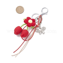 Handmade Crochet Cotton Flower Keychains&nbsp;KEYC-JKC01403-01