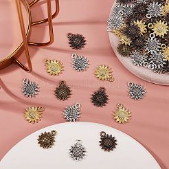 80Pcs 4 Colors Tibetan Style Alloy Pendants&nbsp;FIND-SZ0001-84