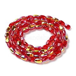 Transparent Electroplate Glass Beads Strands&nbsp;GLAA-Q099-F01-M02
