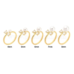 Brass Pave Clear Cubic Zirconia Open Cuff Ring Settings&nbsp;KK-G518-10G-06