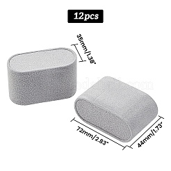 フロッキング布ジュエリー時計ディスプレイ  濃いグレー  7.2x4.4x3.5cm  直径：19.4センチメートル&nbsp;BDIS-WH0004-02A