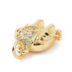 Brass Micro Pave Cubic Zirconia Charms&nbsp;KK-C012-21G