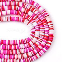 Handmade Polymer Clay Beads Strands&nbsp;CLAY-R089-6mm-T02B-10