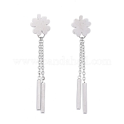304 Stainless Steel Chain Tassel Earrings&nbsp;EJEW-I248-24