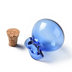Lucky Bag Shape Glass Cork Bottles Ornament&nbsp;AJEW-A039-02H