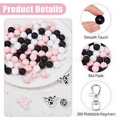 DIY Silicone Beads Keychain Making Kits&nbsp;DIY-FI0001-15