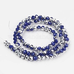 Electroplate Opaque Glass Beads Strands&nbsp;EGLA-A034-P2mm-M14