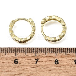 Brass Micro Pave Clear Cubic Zirconia Hoop Earrings&nbsp;EJEW-G473-06G