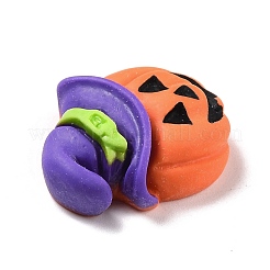 Pumpkin with Hat Opaque Resin Cabochons&nbsp;RESI-F031-02