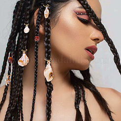 10Pcs Acrylic Braiding Hair Pendants Decoration Clips&nbsp;OHAR-BM0001-01