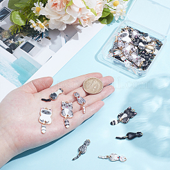 32Pcs 8 Styles Alloy Enamel Pendants&nbsp;FIND-WR0012-14