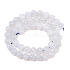 Natural Blue Chalcedony Beads Strands&nbsp;G-K310-C12-8mm