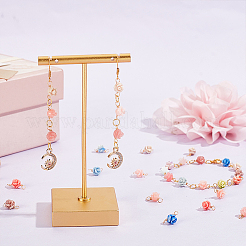 合成サンゴコネクターチャーム5個  真鍮パーツ  花のリンク  ミックスカラー  10.5x7x6.5mm  穴：1.5mm  5個/セット&nbsp;FIND-GA0004-11