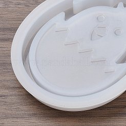 イースターテーマのシリコン型  レジン型  UVレジン用  エポキシ樹脂工芸品作り  ホワイト  ひよこ  76.5x60.5x9.5mm  内径：67.5x51.5mm&nbsp;LS-SIMO-M045-12A