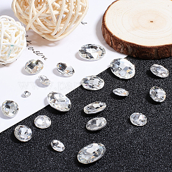 Pointed Back Glass Rhinestone Cabochons&nbsp;RGLA-OC0001-32
