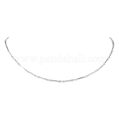 304 Stainless Steel Cuboid Bar Link Chain Necklaces for Women Men&nbsp;NJEW-JN05196-02