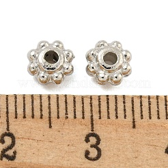 Ccbプラスチックスペーサービーズ  粒状ビーズ  プラチナ  5.5x3mm  穴：1.6mm&nbsp;CCB-L014-24P