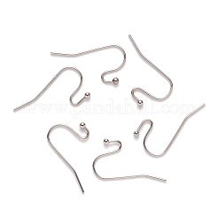 変色しない304ステンレススチールピアスフック  耳ワイヤー  ステンレス鋼色  11x21mm  21ゲージ  ピン：0.7mm&nbsp;STAS-S111-005