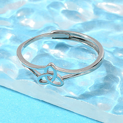 Brass Adjustable Rings for Women&nbsp;RJEW-R005-05P