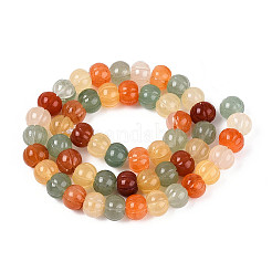 Natural Golden Silk Jade & Green Aventurine & Red Aventurine Beads Strands&nbsp;G-T144-A09-01