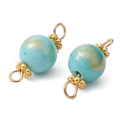 Natural Mashan Jade Connector Charms&nbsp;PALLOY-YW0001-57