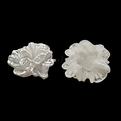 オペーク樹脂カボション  3 Dの花  ホワイト  21~25x21~25x10.5~11mm&nbsp;CRES-A054-01A