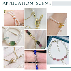 56Pcs 4 Style Brass Crimp Beads&nbsp;KK-AR0003-25