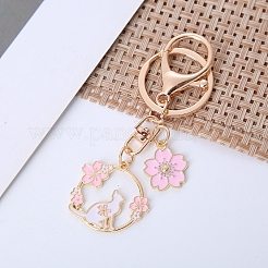 Alloy Enamel Pendants Keychain&nbsp;KEYC-PW0002-102A