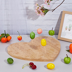 Heart Bamboo Lollipop Display Stands&nbsp;ODIS-WH0030-87