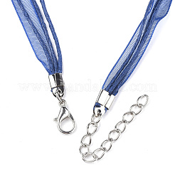Waxed Cord and Organza Ribbon Necklace Making&nbsp;NCOR-T002-227