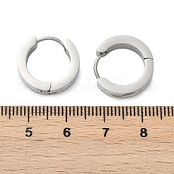 304ステンレススチール研磨効果フープピアス  ステンレス鋼色  16x4mm&nbsp;EJEW-M001-32P