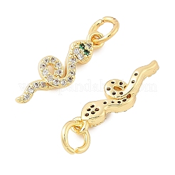 Brass Micro Pave Cubic Zirconia Pendants&nbsp;KK-U056-07G