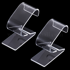C字型アクリル製腕時計ディスプレイスタンド  透明  3.35x6.9x6.75cm&nbsp;BDIS-CN0001-01