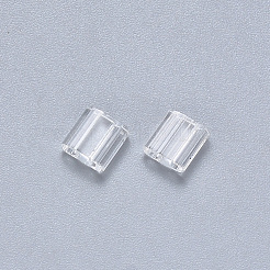 FGB 2-Hole Transparent Glass Seed Beads&nbsp;SEED-S031-L-001