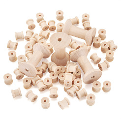 250 Pcs 2 Styles Wooden Empty Spools&nbsp;WOOD-TA0001-58