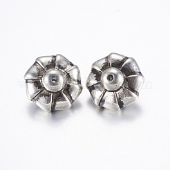 CCBプラスチックビーズ  花  アンティークシルバー  22x15mm  穴：2mm&nbsp;CCB-G007-28AS