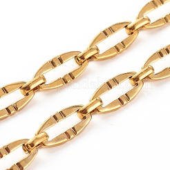 304 Stainless Steel Oval Link Chain Necklaces&nbsp;NJEW-JN03417-01
