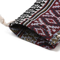 Ethnic Printed Polycotton Drawstring Storage Bags&nbsp;FB-CBA307F-01F