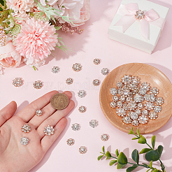 60pcs 4 Styles Cubic Zirconia with Alloy Cabochons&nbsp;DIY-AR0004-03B