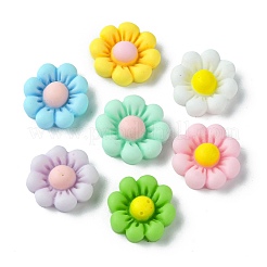 蓄光樹脂カボション  花  ミックスカラー  12.5~13x4.8mm&nbsp;RESI-E039-10