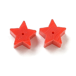シリコン製ピアスキャッチ  スター  レッド  6x5x3.5mm  穴：0.5mm&nbsp;FIND-G082-05B