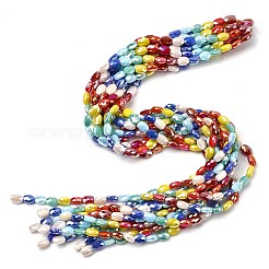 Electroplate Opaque Solid Color Glass Beads Strands&nbsp;GLAA-F131-04