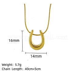 304ステンレススチールティアドロップペンダントネックレス  指輪ホルダーネックレス  18KGP本金メッキ  15.75インチ（40cm）&nbsp;JB6255-2