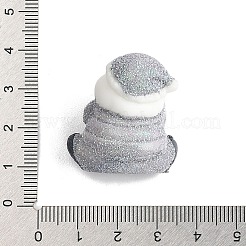 クリスマステーマの樹脂製フィギュア像、自宅、オフィス、デスクトップの装飾用  サンタクロース  29x28x20mm&nbsp;DJEW-M017-02D-02