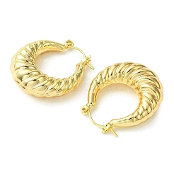 Brass Hoop Earrings for Women&nbsp;EJEW-D094-01G
